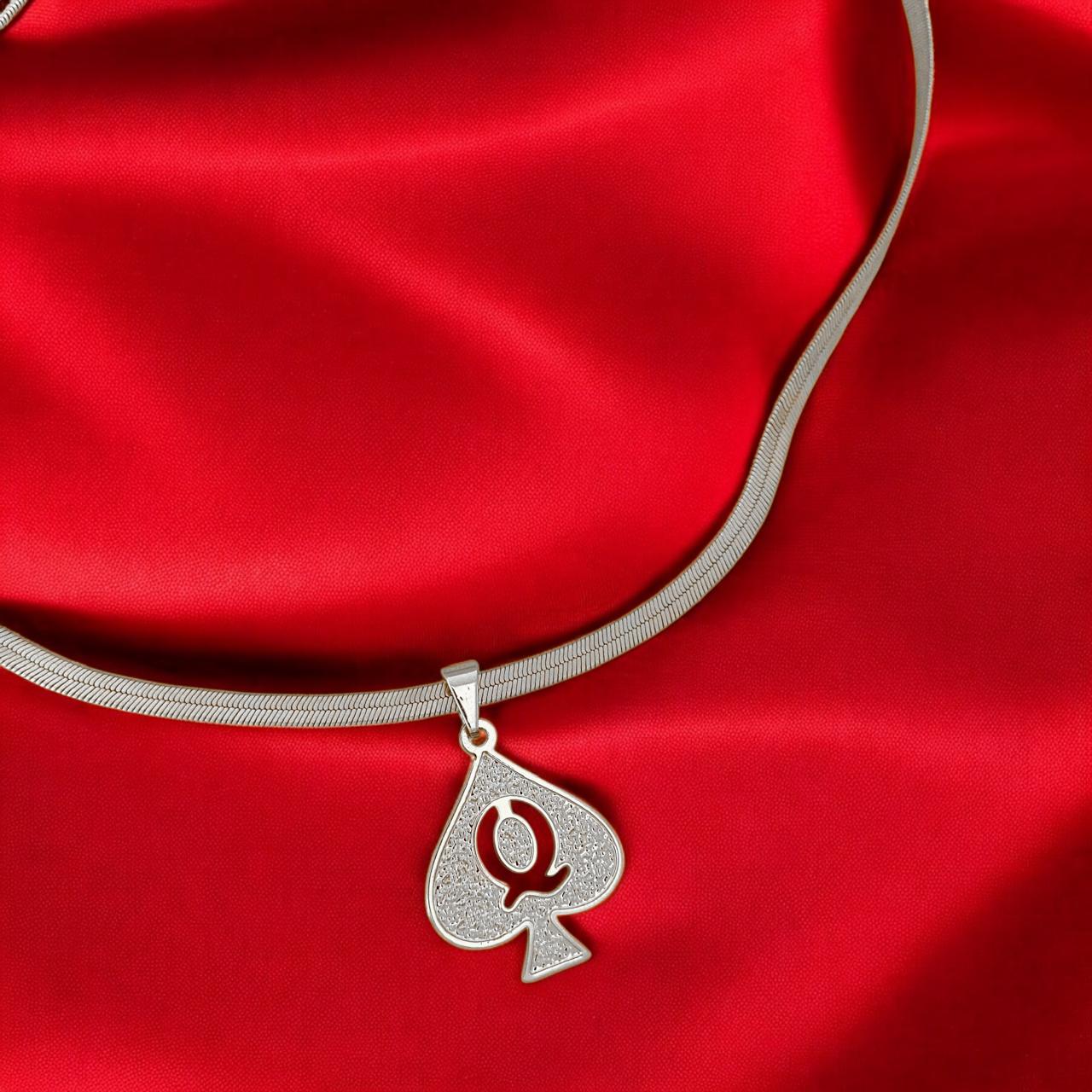 Colar Fita Dama de Espadas no banho em ouro ou prata - Imagem 3
