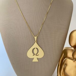 Colar Dama de Espadas G no banho em ouro ou prata