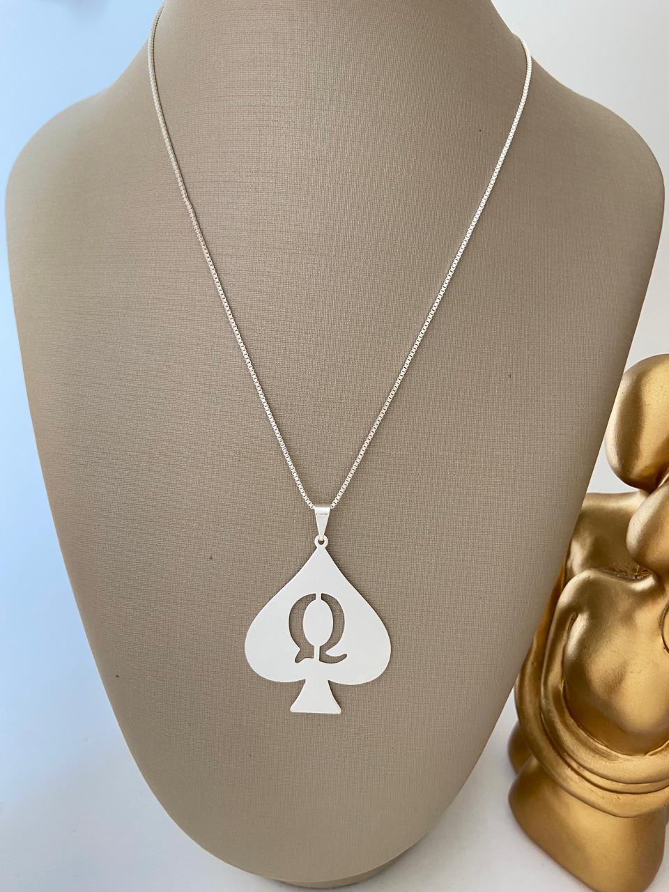 Colar Dama de Espadas G no banho em ouro ou prata - Imagem 2