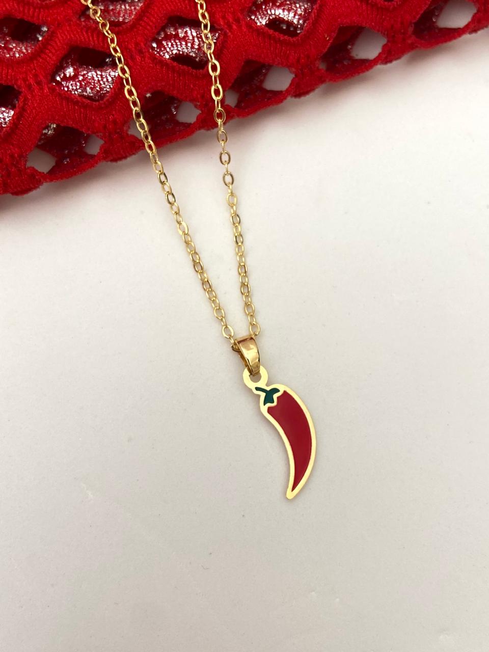 Colar Pimentinha no banho em ouro ou prata