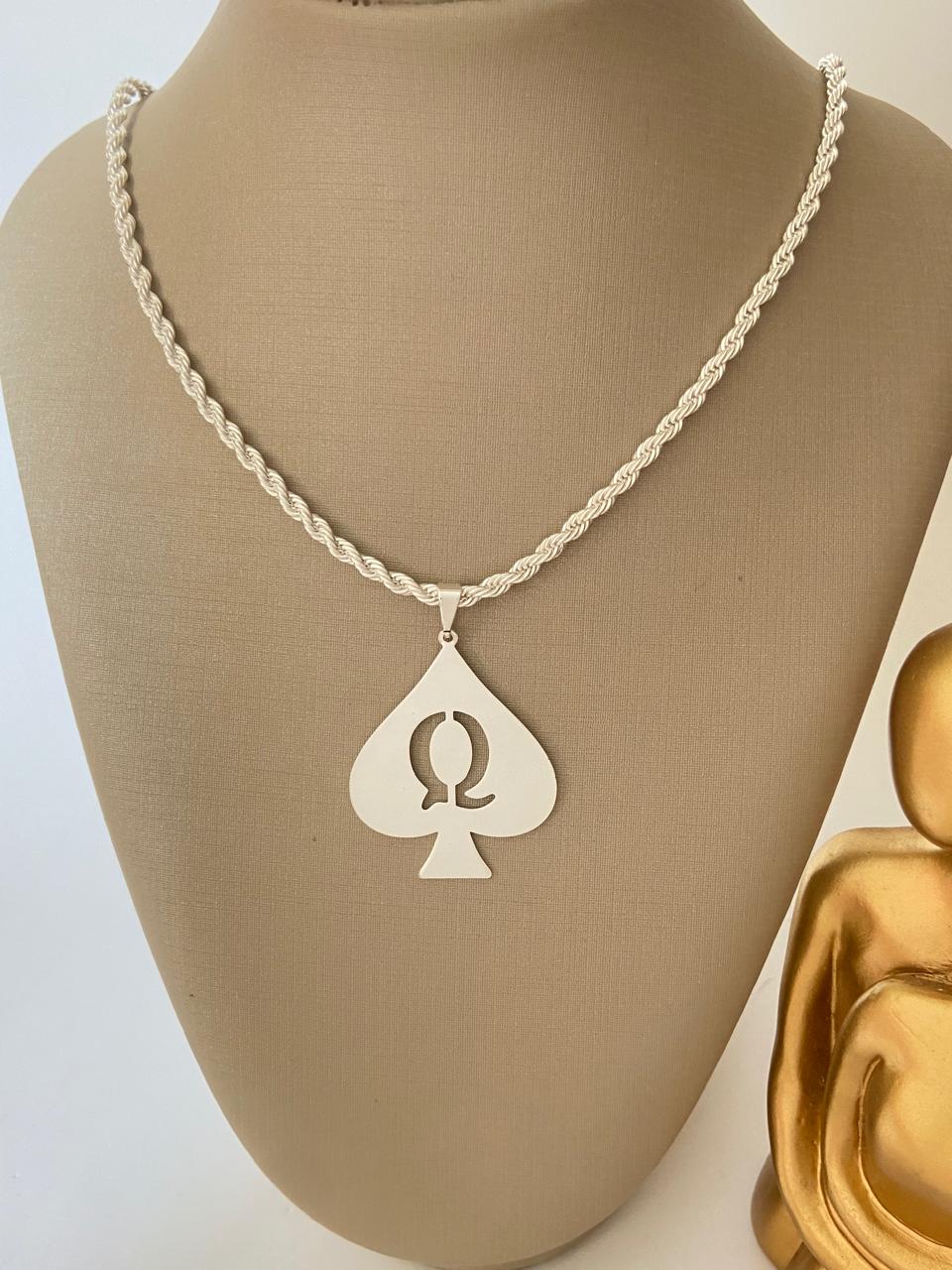 Colar Dama de Espadas Cordão Baiano no banho em ouro ou prata - Imagem 2