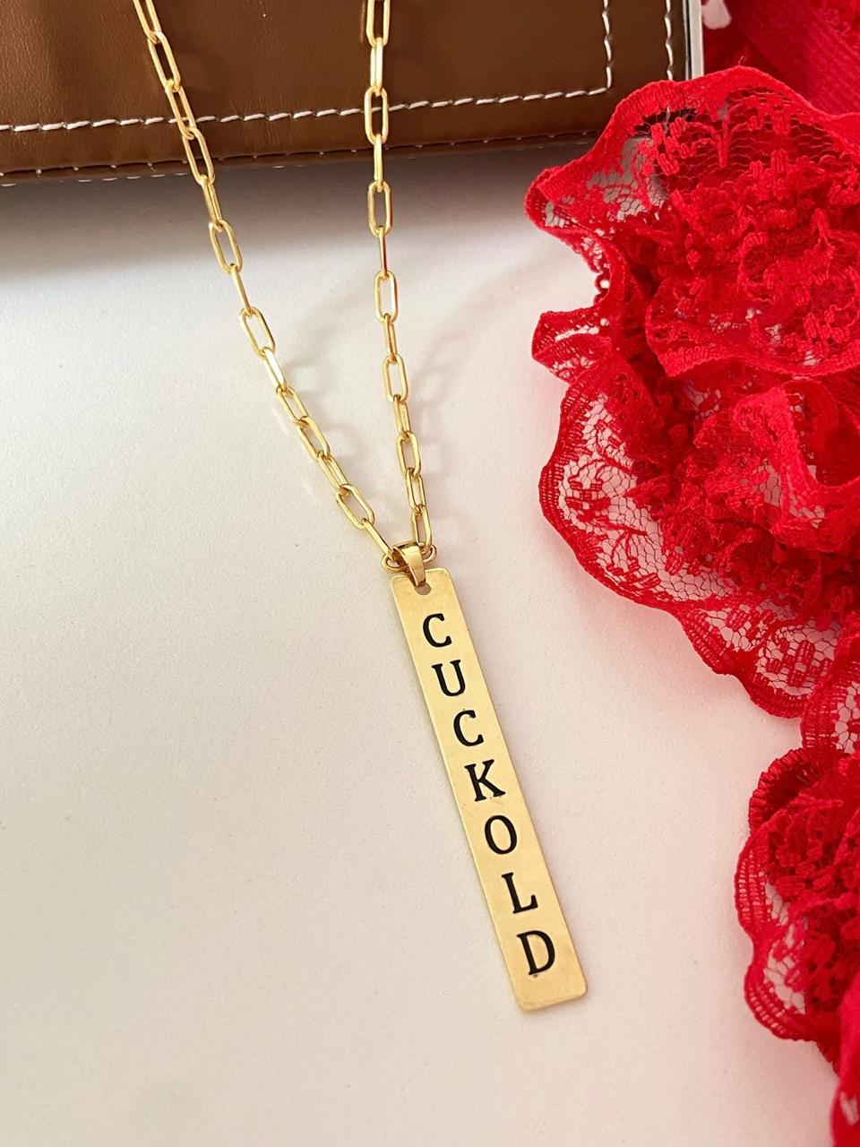 Corrente Masculina Cuckold no banho em ouro ou prata