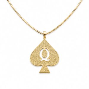 Colar Dama de Espadas G no banho em ouro ou prata