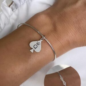 Pulseira Aro com Dama de Espadas na prata legítima