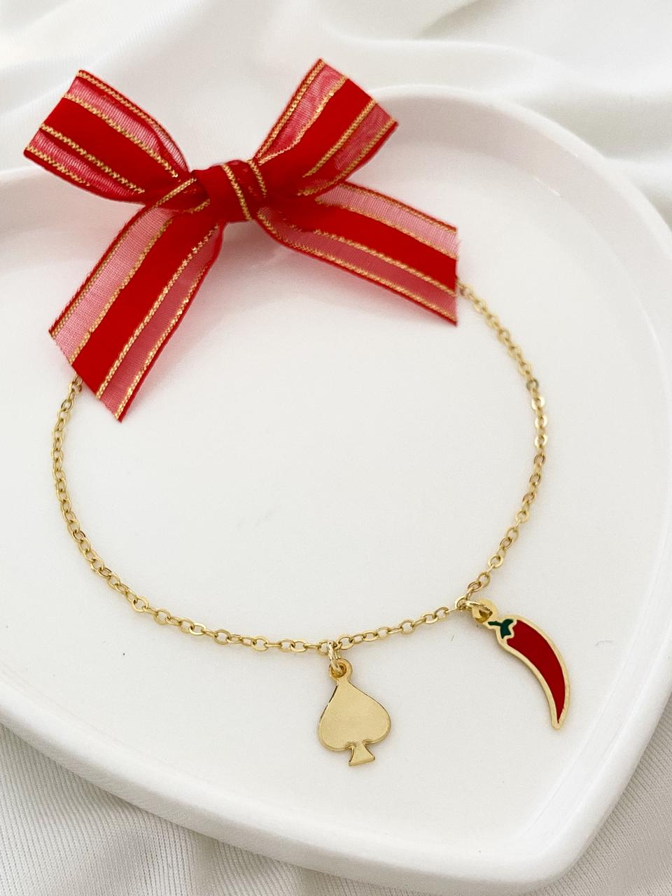 Pulseira Pimentinha com Daminha no banho em ouro ou prata