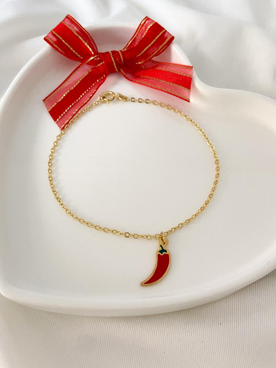 Pulseira Pimentinha no banho em ouro ou prata